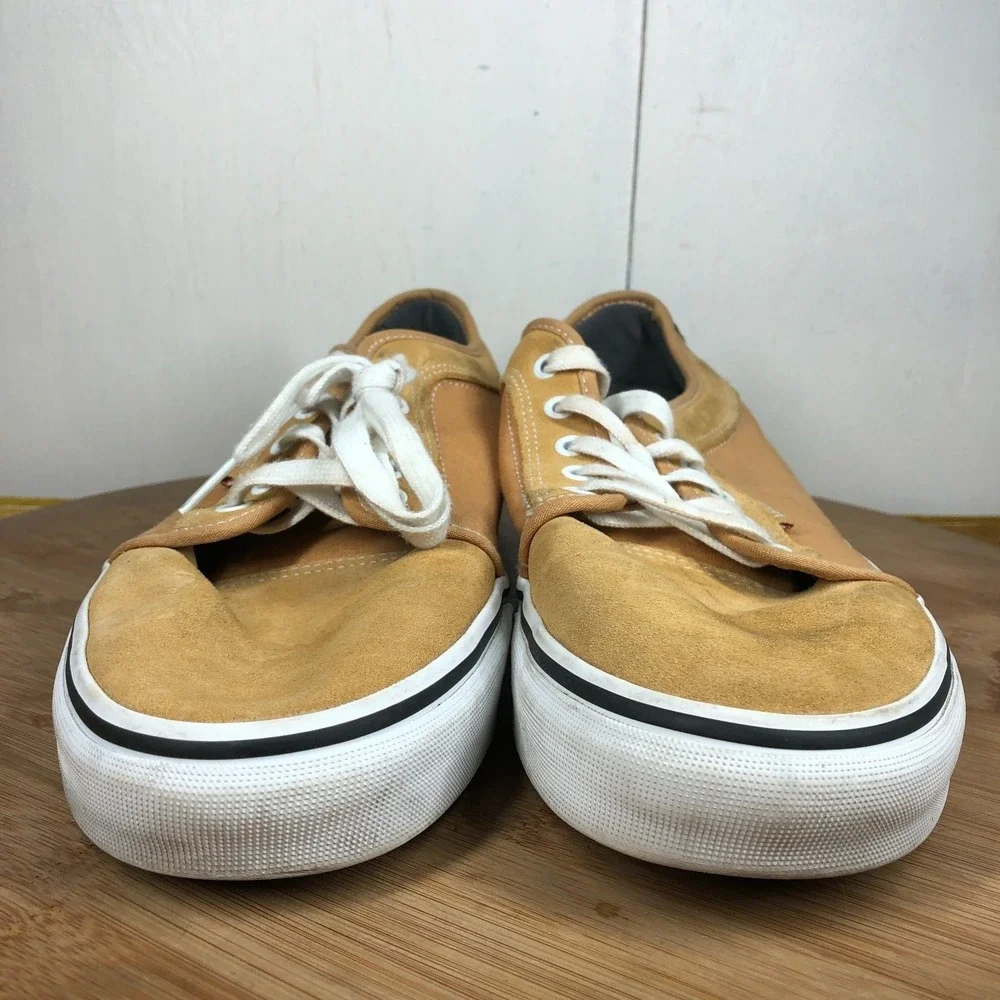 vans chukka low mens size 12 shoes yellow suede pro athletic skate sneakers
